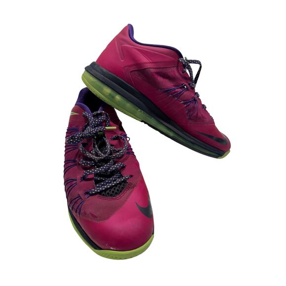 Nike Air Max Lebron X Low Basketball Shoes 10 Rasbperry LeBroncurial Athletic - Picture 2 of 11